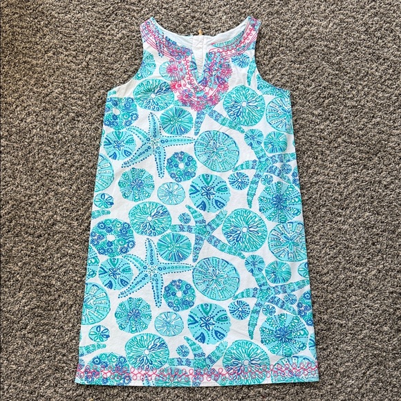 Lilly Pulitzer Blue and White Dress with Starfish Design - Picture 1 of 7